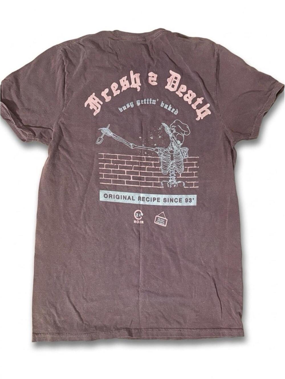 BDG Fresh 2 Death Busy Getting Baked Purple Graphic Woman’s T Shirt Size S